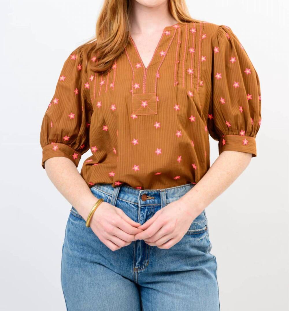 NEW IVY JANE fallon top in rust